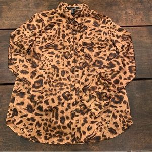 BRAND NEW! Forever 21 Long Sleeve Animal Print Shirt